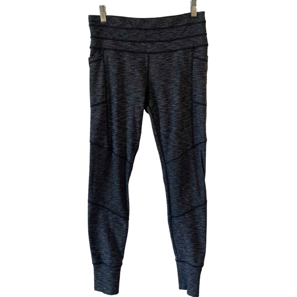 Athleta Space Dye Gray Pull-On Drawstring Waist E… - image 3